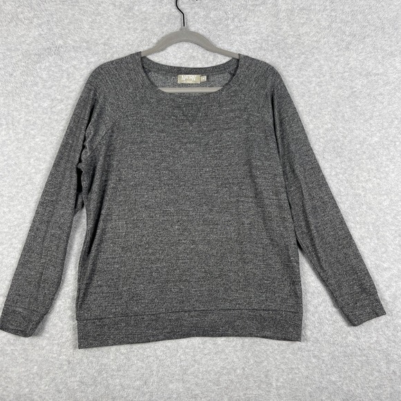 Nation LTD Tops - Nation‎ LTD Heather Gray Pullover Sweatshirt Womens S Minimalist Quiet Luxury